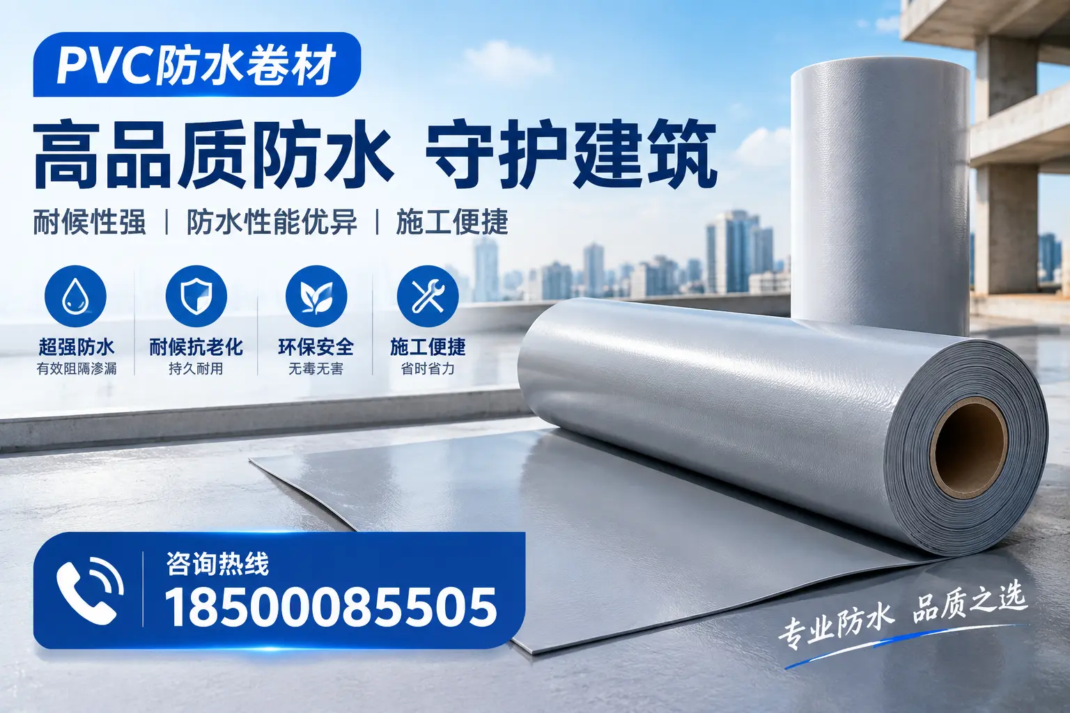 PVC防水卷材的防水效果评测,适合梧州的科学依据